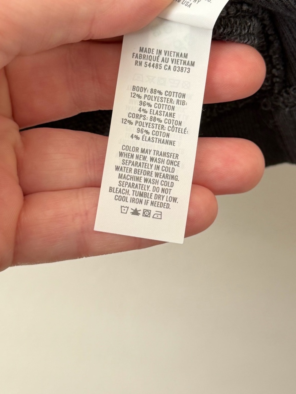 Aerie Seams Right Short Sleeve Sweatshirt Charcoal Puff Sleeve Crop Ribbed L NWT - Picture 5 of 6